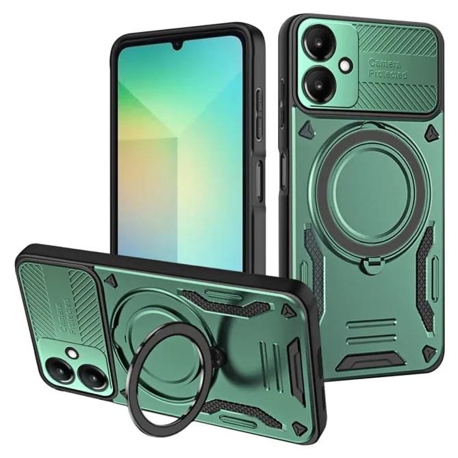 Coque Samsung Galaxy A07 Magnétique Antichoc avec Anneau Rotatif et Cache Caméra