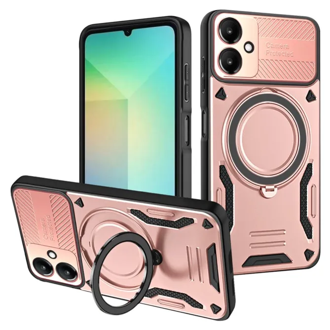 Coque Samsung Galaxy A07 Magnétique Antichoc avec Anneau Rotatif et Cache Caméra