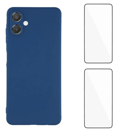 Pack Protection Intégrale Samsung Galaxy A07 Coque Soft Bords Droits et 2 Verres Trempés
