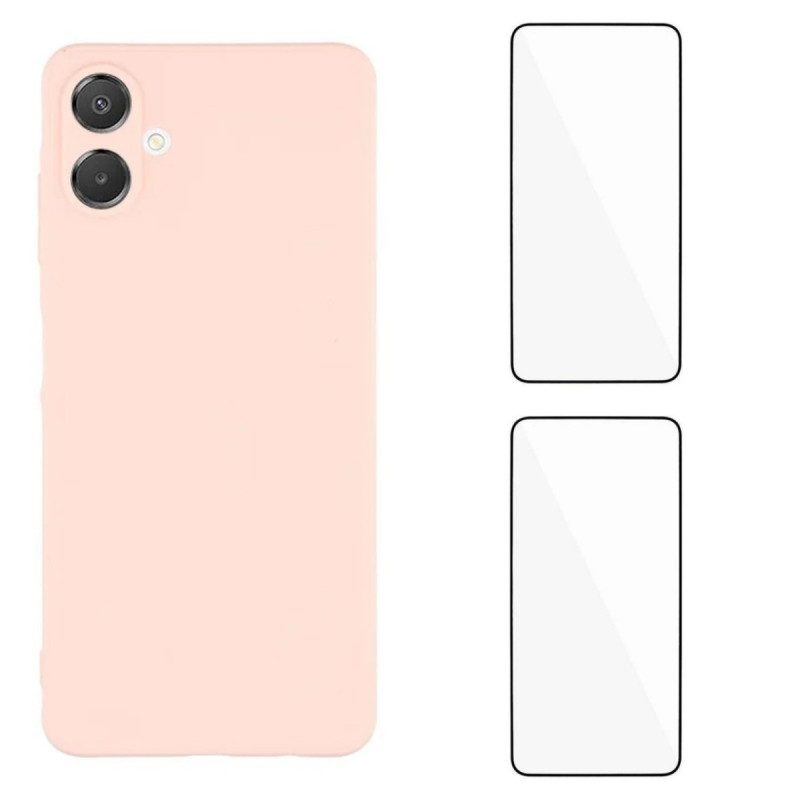 Pack Protection Intégrale Samsung Galaxy A07 Coque Soft Bords Droits et 2 Verres Trempés