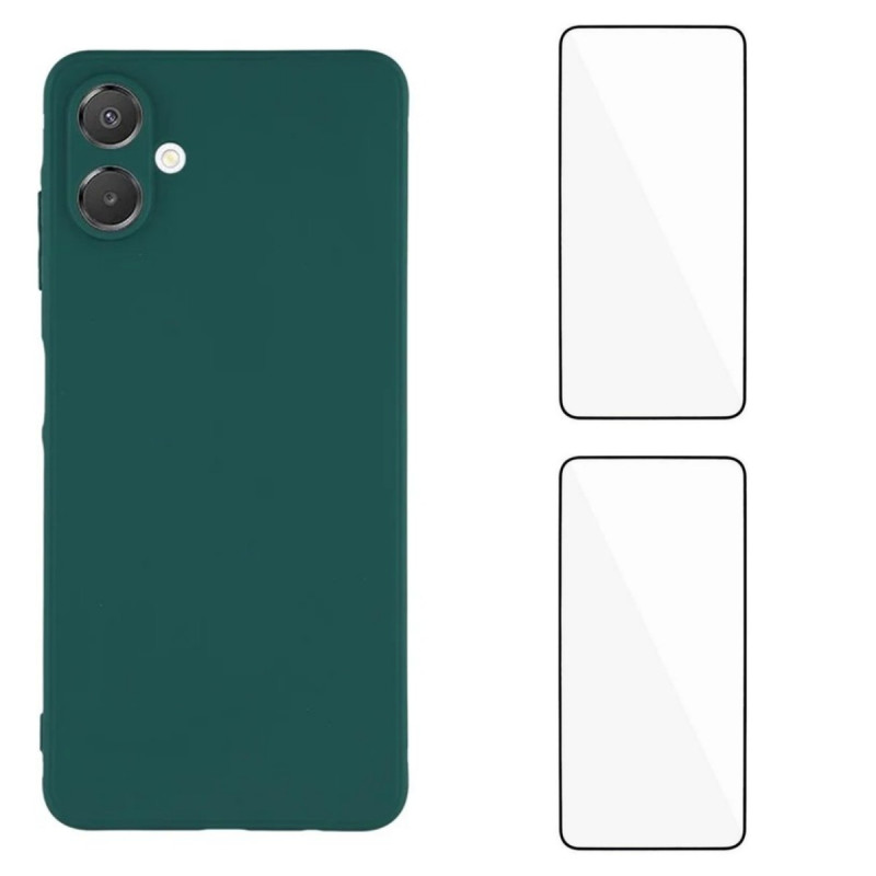 Pack Protection Intégrale Samsung Galaxy A07 Coque Soft Bords Droits et 2 Verres Trempés