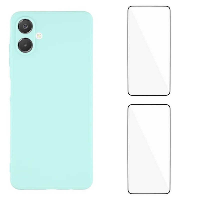 Pack Protection Intégrale Samsung Galaxy A07 Coque Soft Bords Droits et 2 Verres Trempés