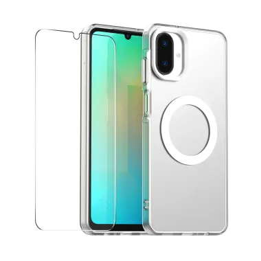 Coque Samsung Galaxy A07 Magnétique Transparente avec Verre Trempé