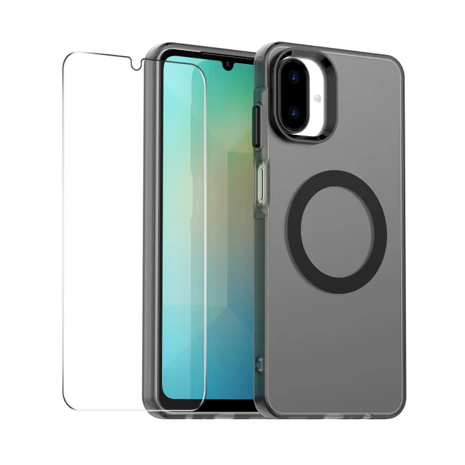 Coque Samsung Galaxy A07 Magnétique Transparente avec Verre Trempé