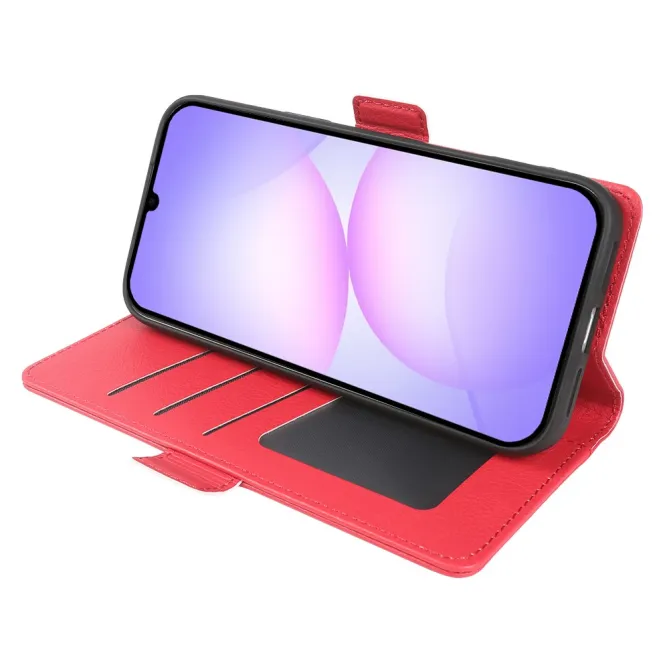 Housse Samsung Galaxy A07 Effet Cuir Grainé avec Fermeture Double Magnétique