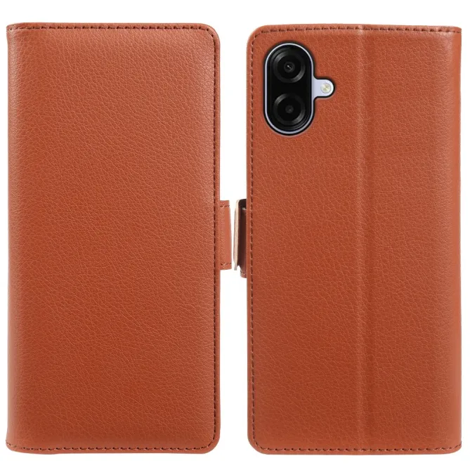 Housse Samsung Galaxy A07 Effet Cuir Grainé avec Fermeture Double Magnétique