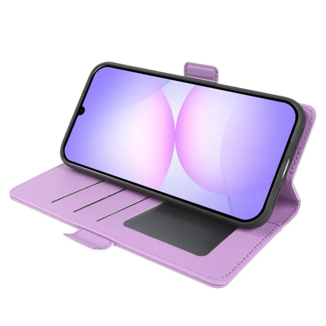 Housse Samsung Galaxy A07 Effet Cuir Grainé avec Fermeture Double Magnétique