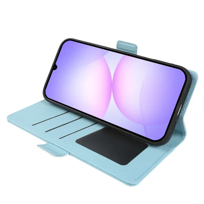 Housse Samsung Galaxy A07 Effet Cuir Grainé avec Fermeture Double Magnétique