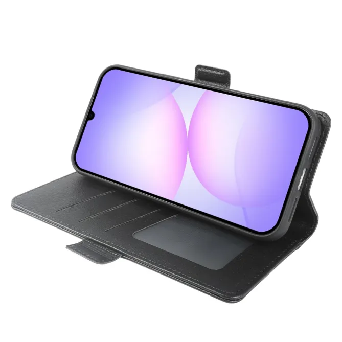 Housse Samsung Galaxy A07 Effet Cuir Grainé avec Fermeture Double Magnétique