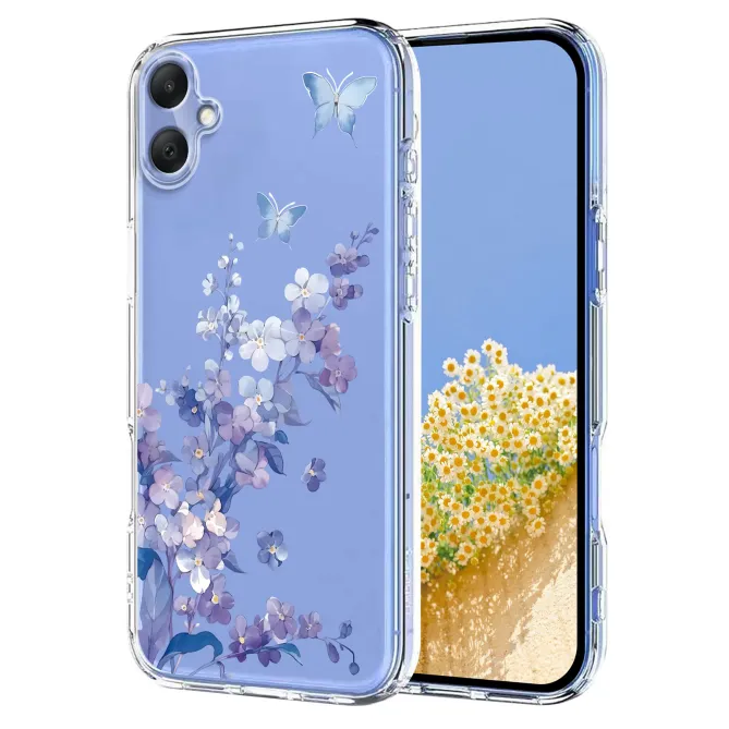 Coque Samsung Galaxy A07 Fleurs et Papillons Transparente