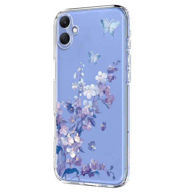 Coque Samsung Galaxy A07 Fleurs et Papillons Transparente