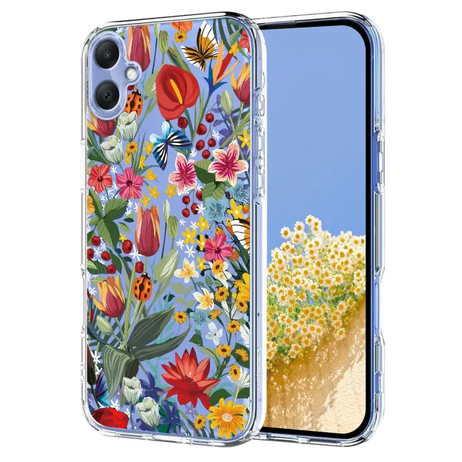 Coque Samsung Galaxy A07 Fleurs et Papillons Transparente