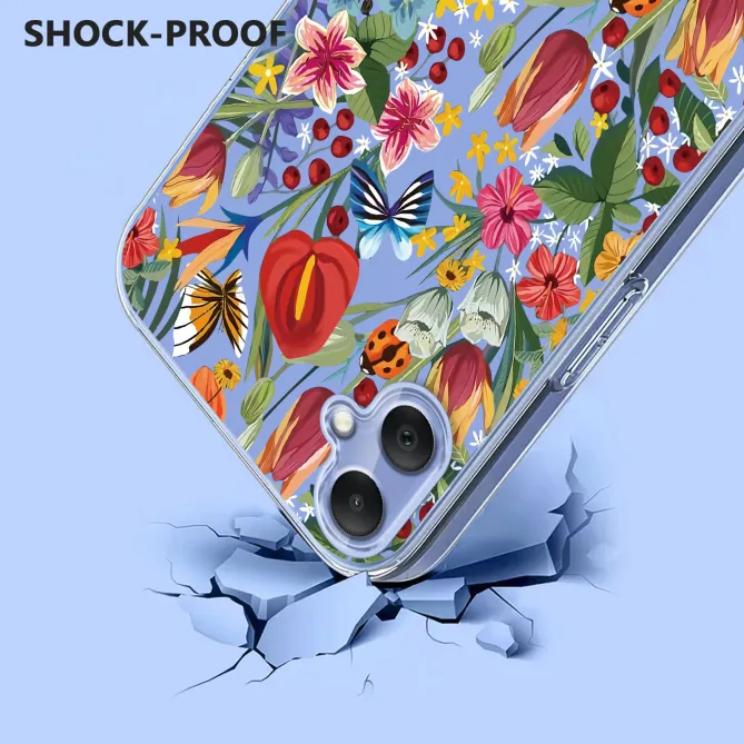 Coque Samsung Galaxy A07 Fleurs et Papillons Transparente