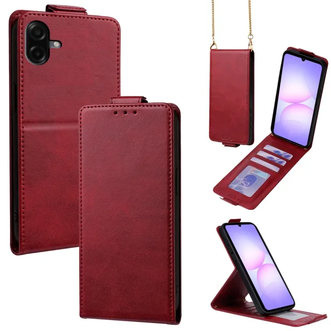 Etui Samsung Galaxy A07 Flip Vertical avec Bandoulière et Porte-cartes