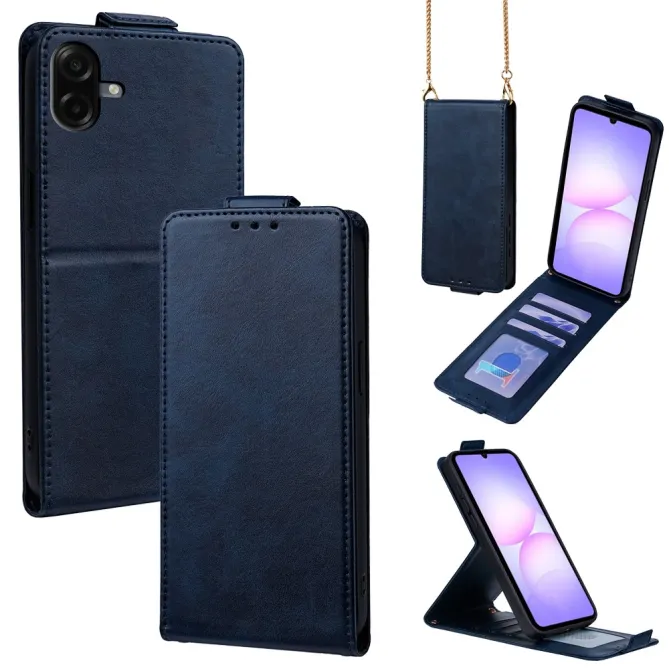 Etui Samsung Galaxy A07 Flip Vertical avec Bandoulière et Porte-cartes