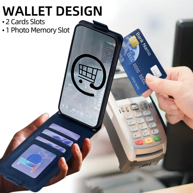 Etui Samsung Galaxy A07 Flip Vertical avec Bandoulière et Porte-cartes