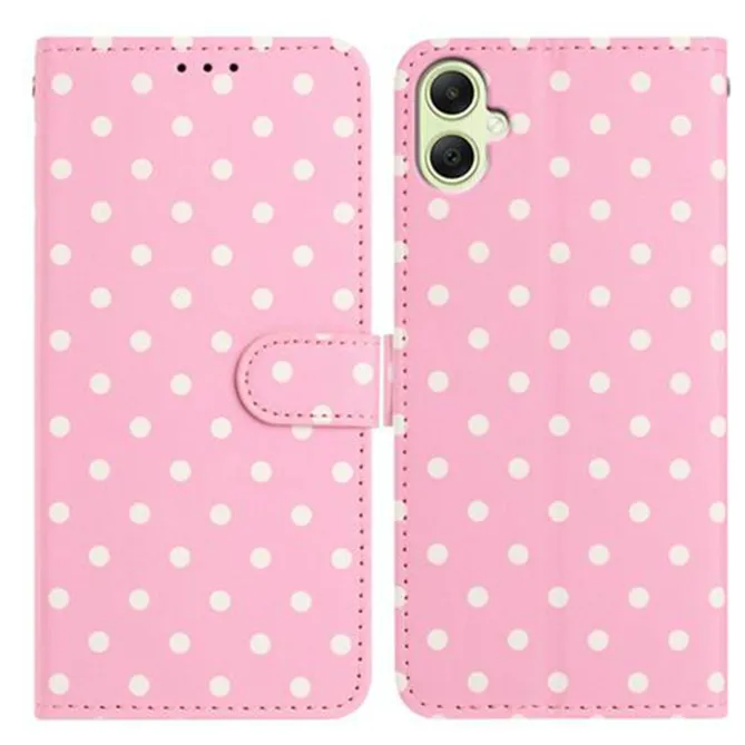 Housse Samsung Galaxy A07 / A06 Motif Pois avec Porte-Cartes