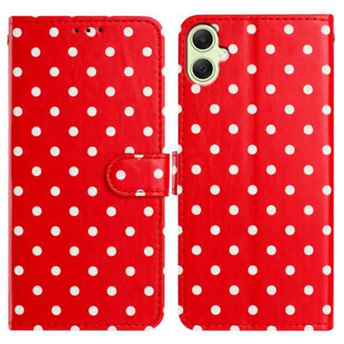 Housse Samsung Galaxy A07 / A06 Motif Pois avec Porte-Cartes