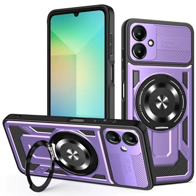 Coque Samsung Galaxy A07 Armor Impact avec Anneau Rotatif et Support Magnétique