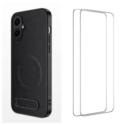 Pack Protection Intégrale Samsung Galaxy A07 Coque Carbone et Verres Trempés