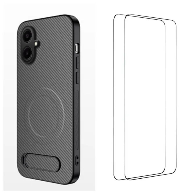 Pack Protection Intégrale Samsung Galaxy A07 Coque Carbone et Verres Trempés