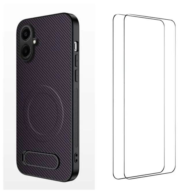 Pack Protection Intégrale Samsung Galaxy A07 Coque Carbone et Verres Trempés