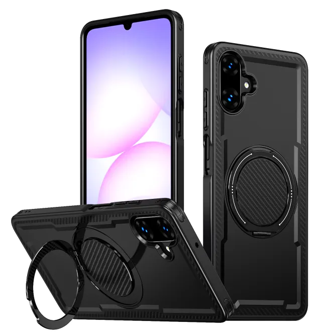 Coque Samsung Galaxy A07 / A06 Armor Hybride avec Anneau Rotatif