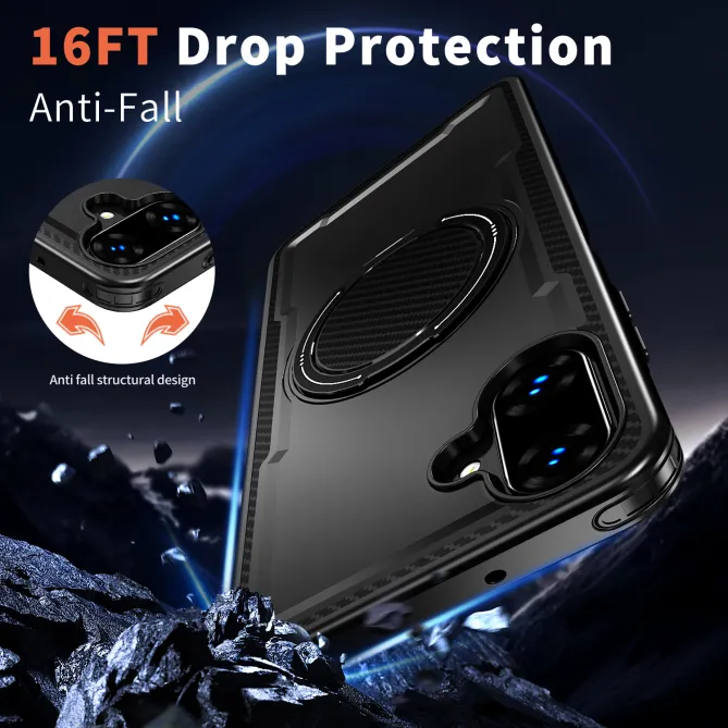 Coque Samsung Galaxy A07 / A06 Armor Hybride avec Anneau Rotatif