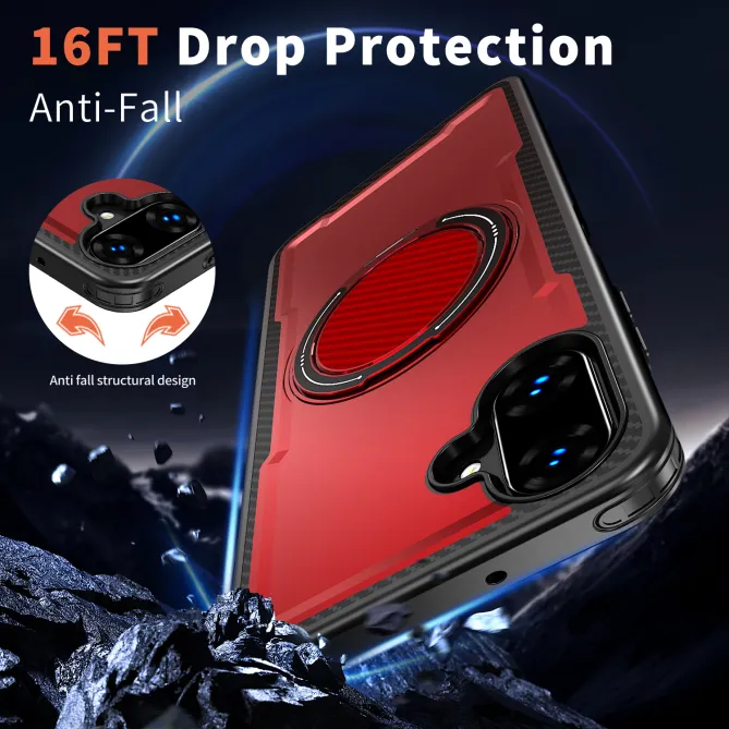 Coque Samsung Galaxy A07 / A06 Armor Hybride avec Anneau Rotatif