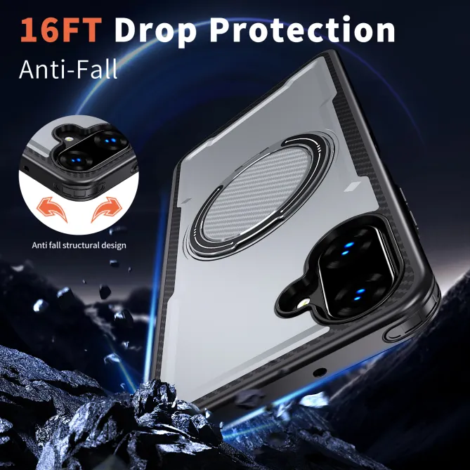 Coque Samsung Galaxy A07 / A06 Armor Hybride avec Anneau Rotatif