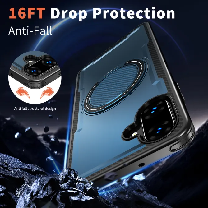 Coque Samsung Galaxy A07 / A06 Armor Hybride avec Anneau Rotatif