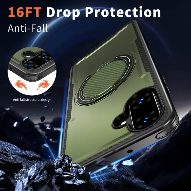 Coque Samsung Galaxy A07 / A06 Armor Hybride avec Anneau Rotatif