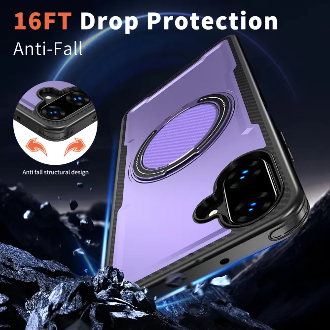 Coque Samsung Galaxy A07 / A06 Armor Hybride avec Anneau Rotatif