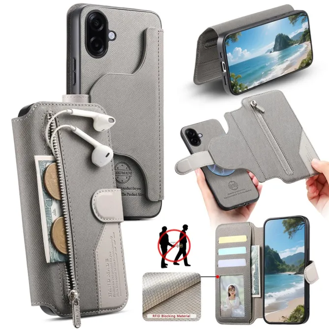 Housse Samsung Galaxy A07 Texture Tissu avec Coque Détachable