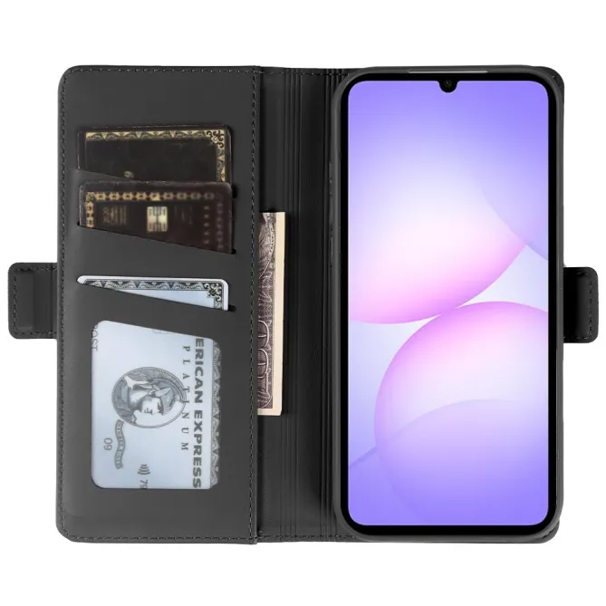 Housse Samsung Galaxy A07 Effet Cuir avec Porte-Cartes et Support