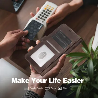 Housse Samsung Galaxy A07 Effet Cuir avec Dragonne et RFID