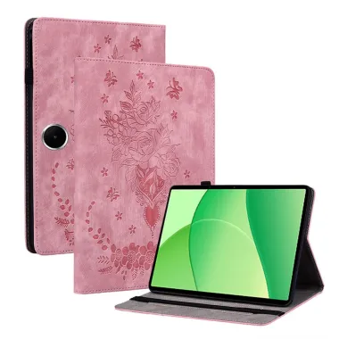 Housse Oppo Pad SE Gravure Roses et Papillons