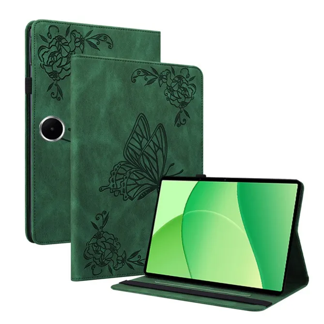 Housse Oppo Pad SE Papillons et Fleurs Gravés