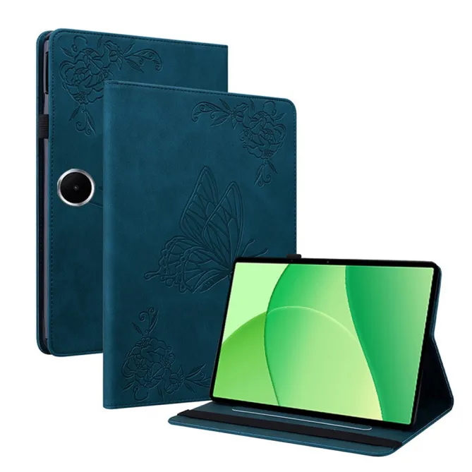 Housse Oppo Pad SE Papillons et Fleurs Gravés