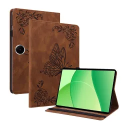 Housse Oppo Pad SE Papillons et Fleurs Gravés