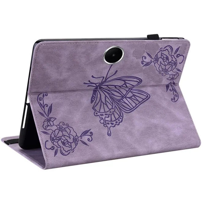 Housse Oppo Pad SE Papillons et Fleurs Gravés