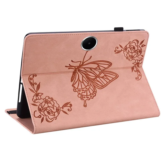 Housse Oppo Pad SE Papillons et Fleurs Gravés