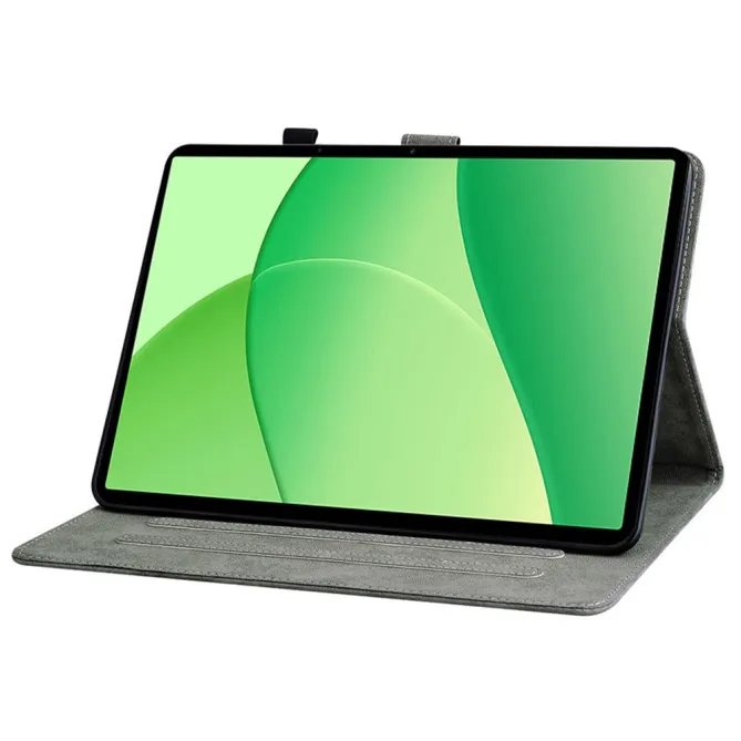 Housse Oppo Pad SE Effet Cuir Vintage avec Gravure Tigre