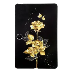 Coque Oppo Pad SE / OnePlus Pad Lite Marbre Rose et Veines Dorées