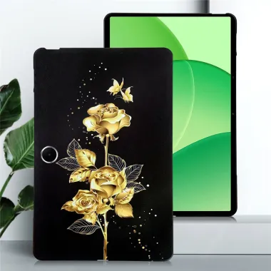 Coque Oppo Pad SE / OnePlus Pad Lite Marbre Rose et Veines Dorées