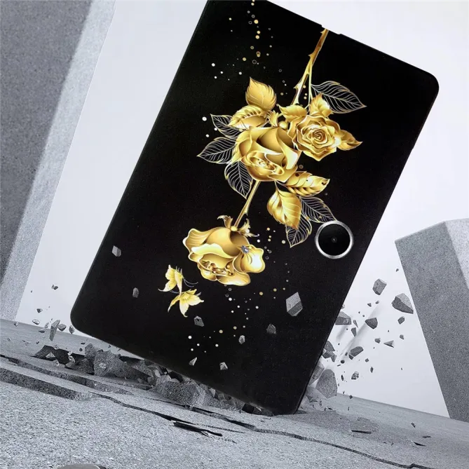 Coque Oppo Pad SE / OnePlus Pad Lite Marbre Rose et Veines Dorées