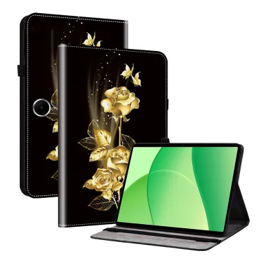 Housse Oppo Pad SE Roses d'Or et Papillons
