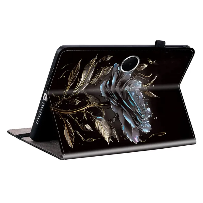 Housse Oppo Pad SE Rose Noire et Éclats d'Or