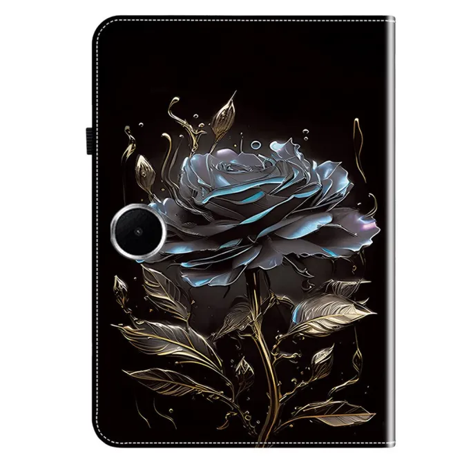 Housse Oppo Pad SE Rose Noire et Éclats d'Or