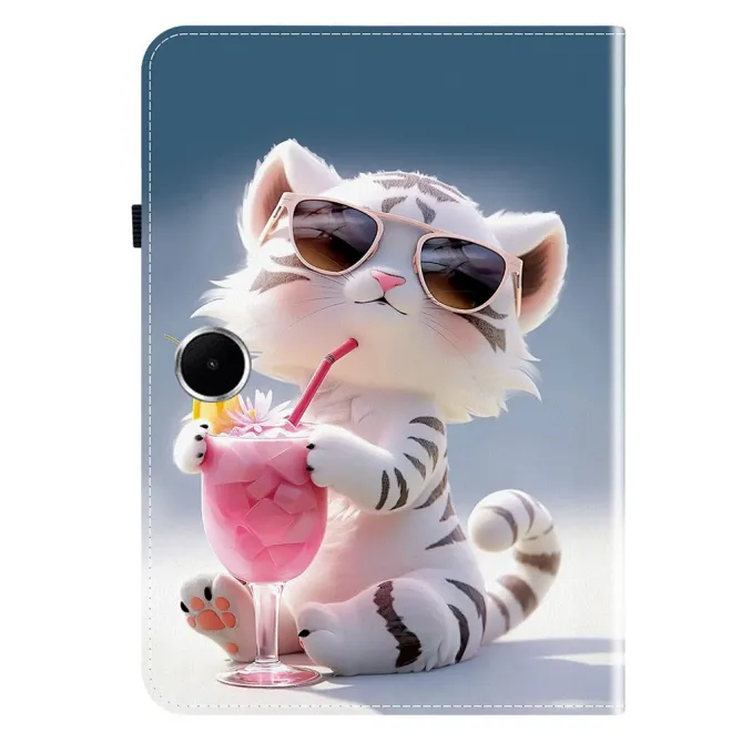 Housse Oppo Pad SE Chat à Lunettes et Cocktail